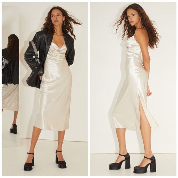 H&M Dresses & Skirts - H&M Satin Slip Dress Light Beige New